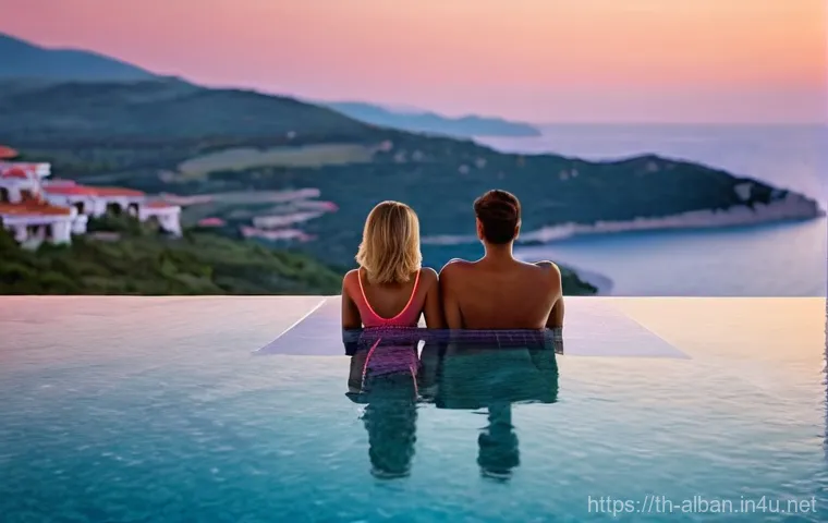 알바니아 5성급 호텔 - **Prompt:** A serene and luxurious morning scene from a high-floor hotel balcony in Tirana, Albania....